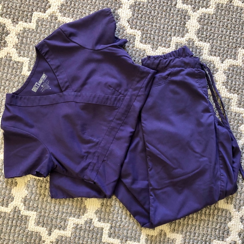 Purple Grey’s Anatomy Scrubs Set
